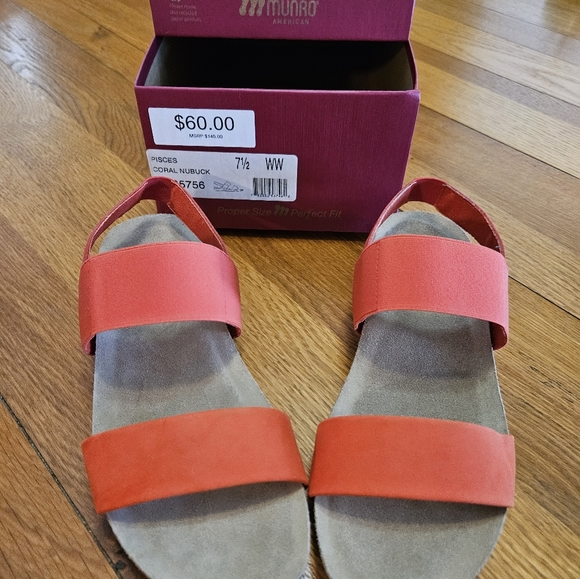 Murano "Pisces" Coral 7.5WW Women's Sandals - Picture 4 of 6